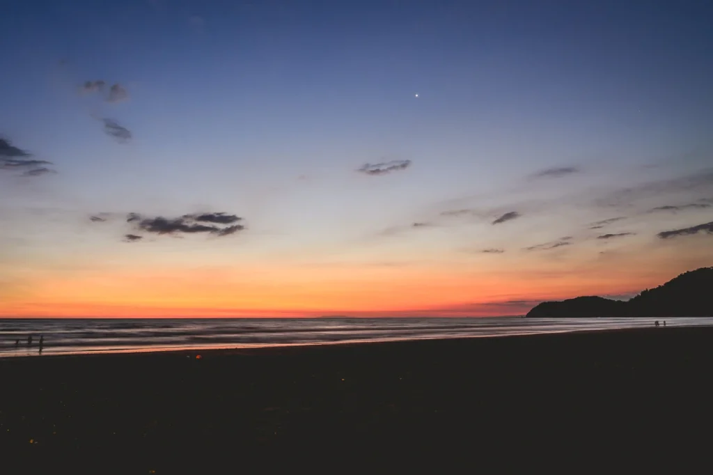 Beach sunset landscape Costa Rica
